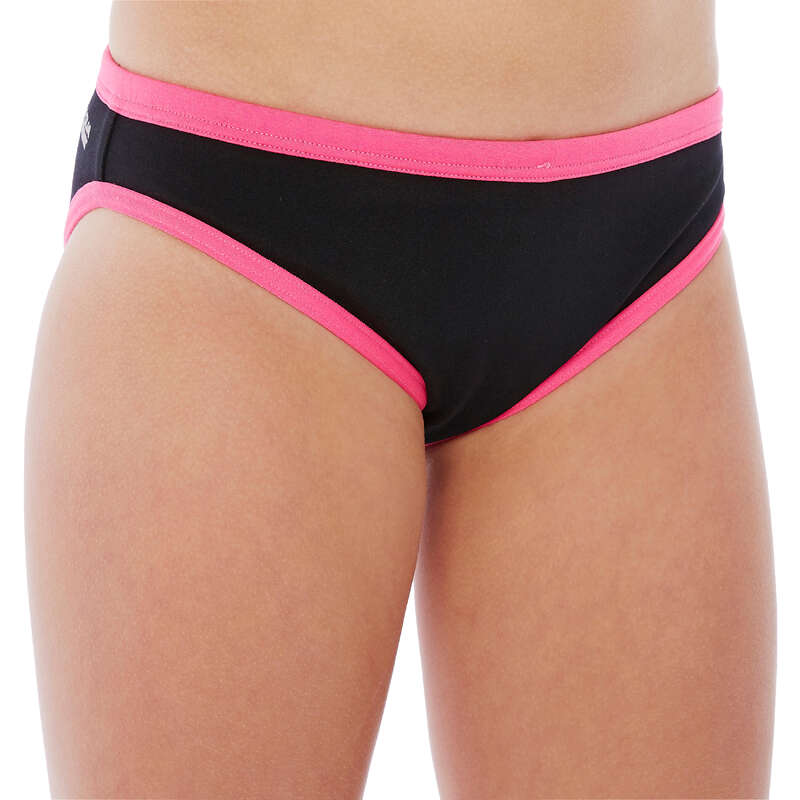 GIRL'S SWIMSUITS Swimming - JADE BIKINI BOTTOMS BLACK PINK NABAIJI - Swimming