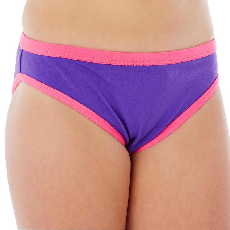 Bas de maillot de bain de natation fille résistant au chlore Jade violet rose