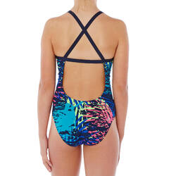 Jade Girls' Chlorine Resistant One-Piece Swimsuit - Jun Blue