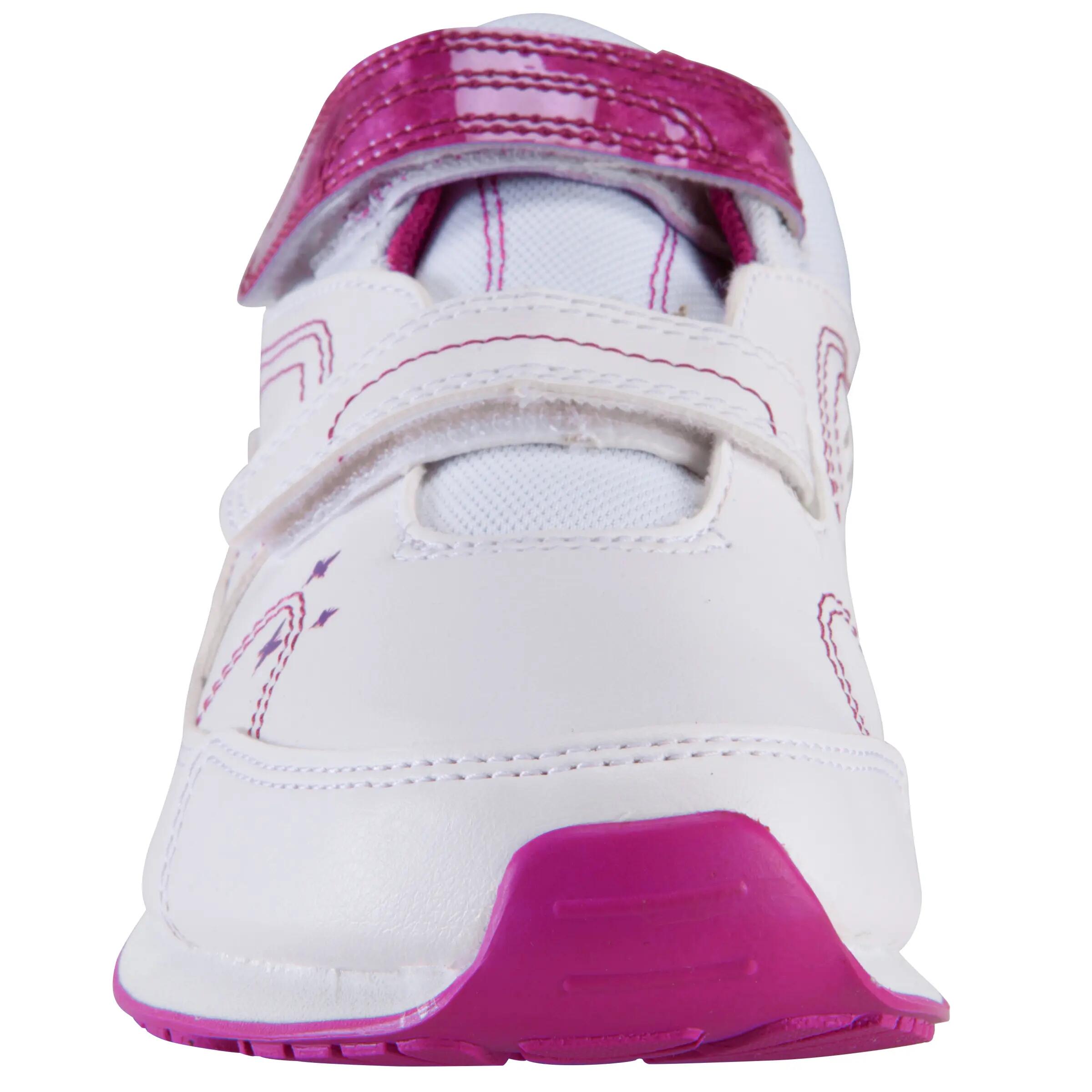Skuli children's walking and school sports shoes - white/pink 5/17