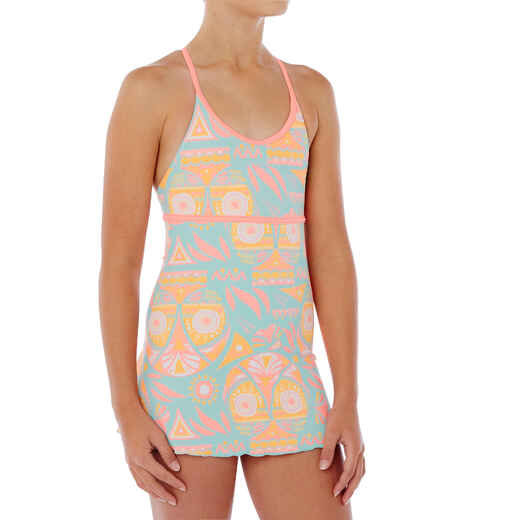 
      Riana Girls' One-Piece Swimsuit - Owly Green
  