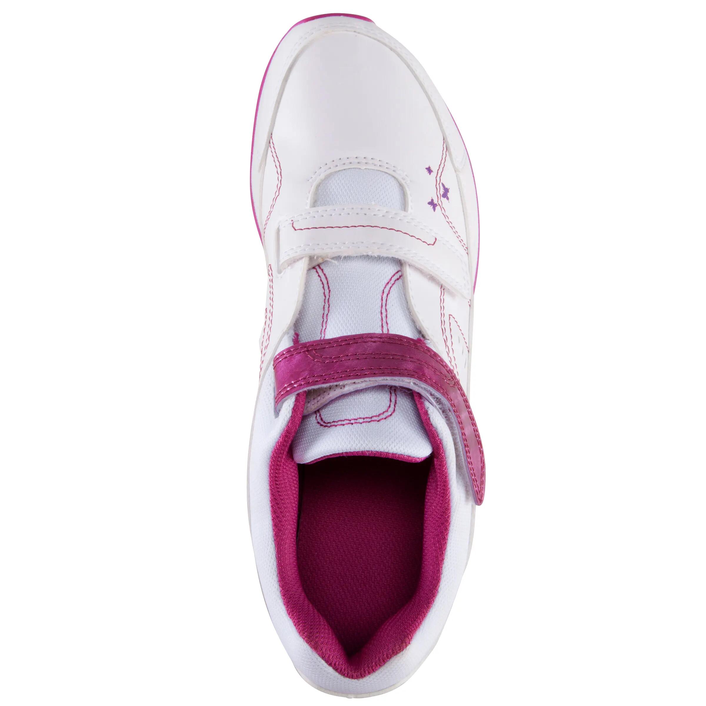 Skuli children's walking and school sports shoes - white/pink 7/17