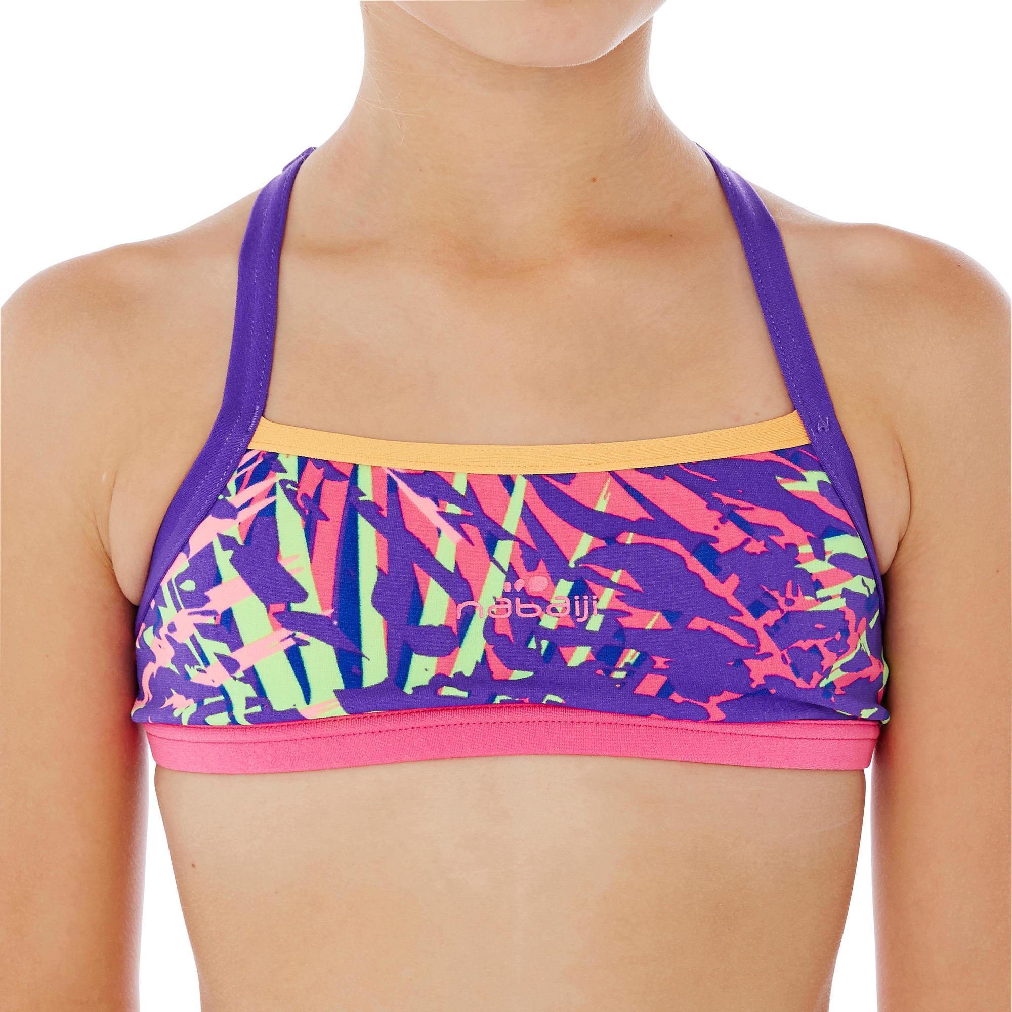 Ultra chlorine-resistant girl's swim bra Jade jun purple