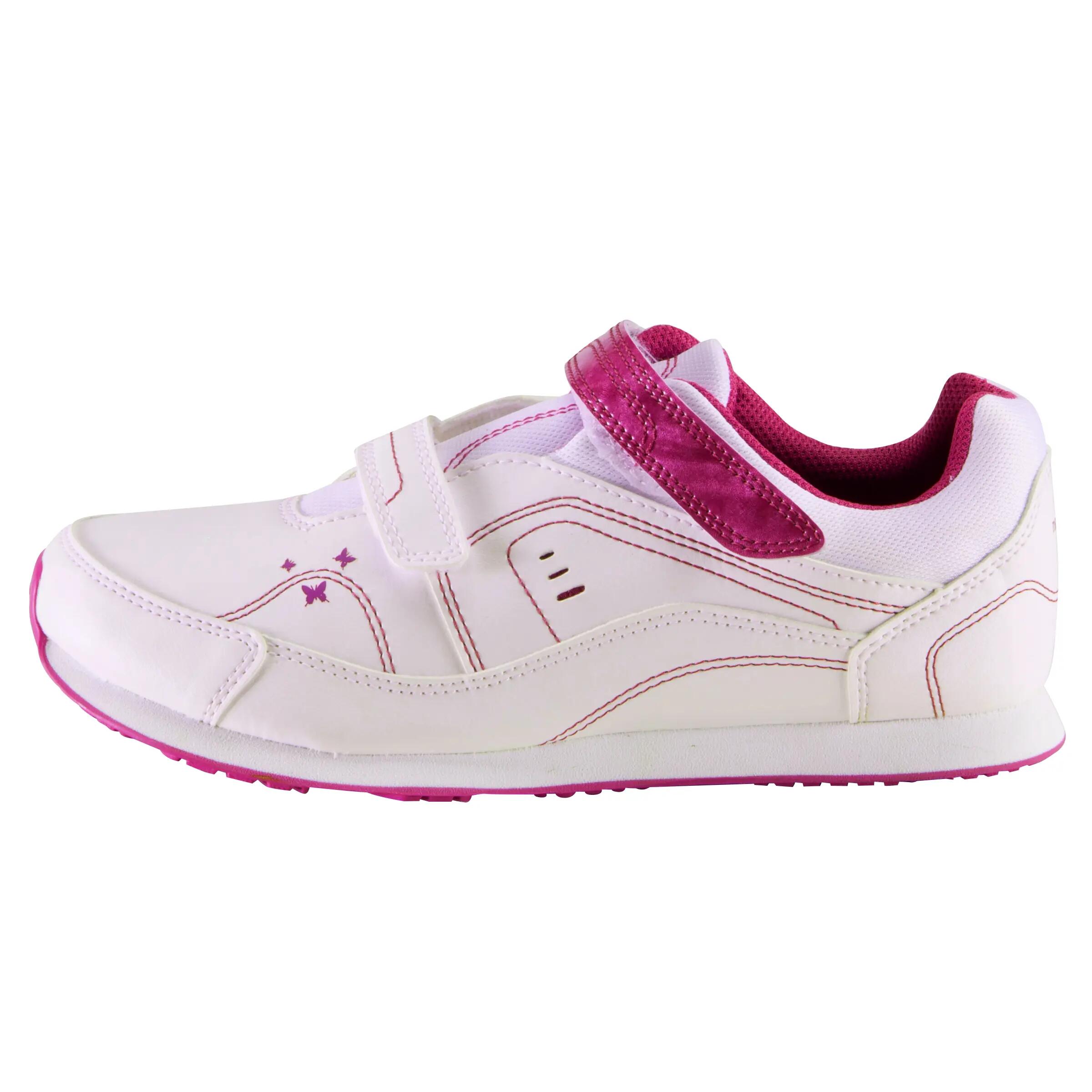 Skuli children's walking and school sports shoes - white/pink 8/17
