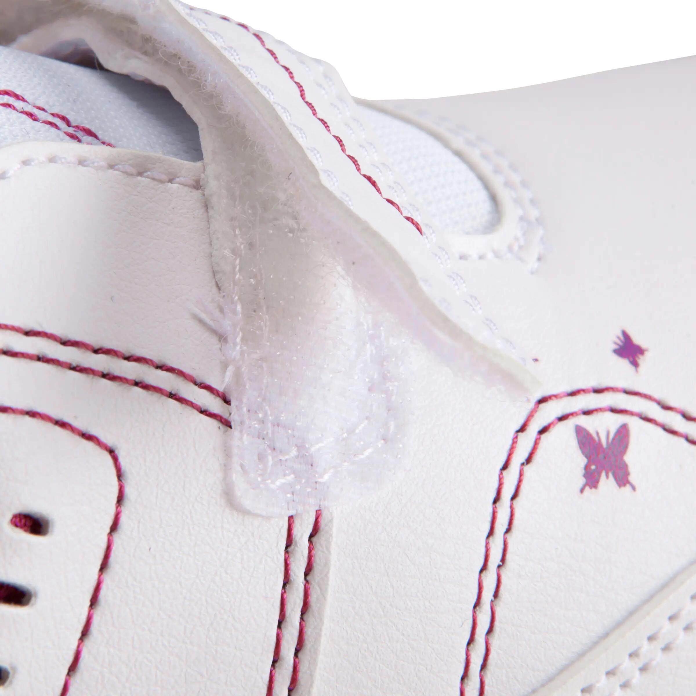Skuli children's walking and school sports shoes - white/pink 11/17