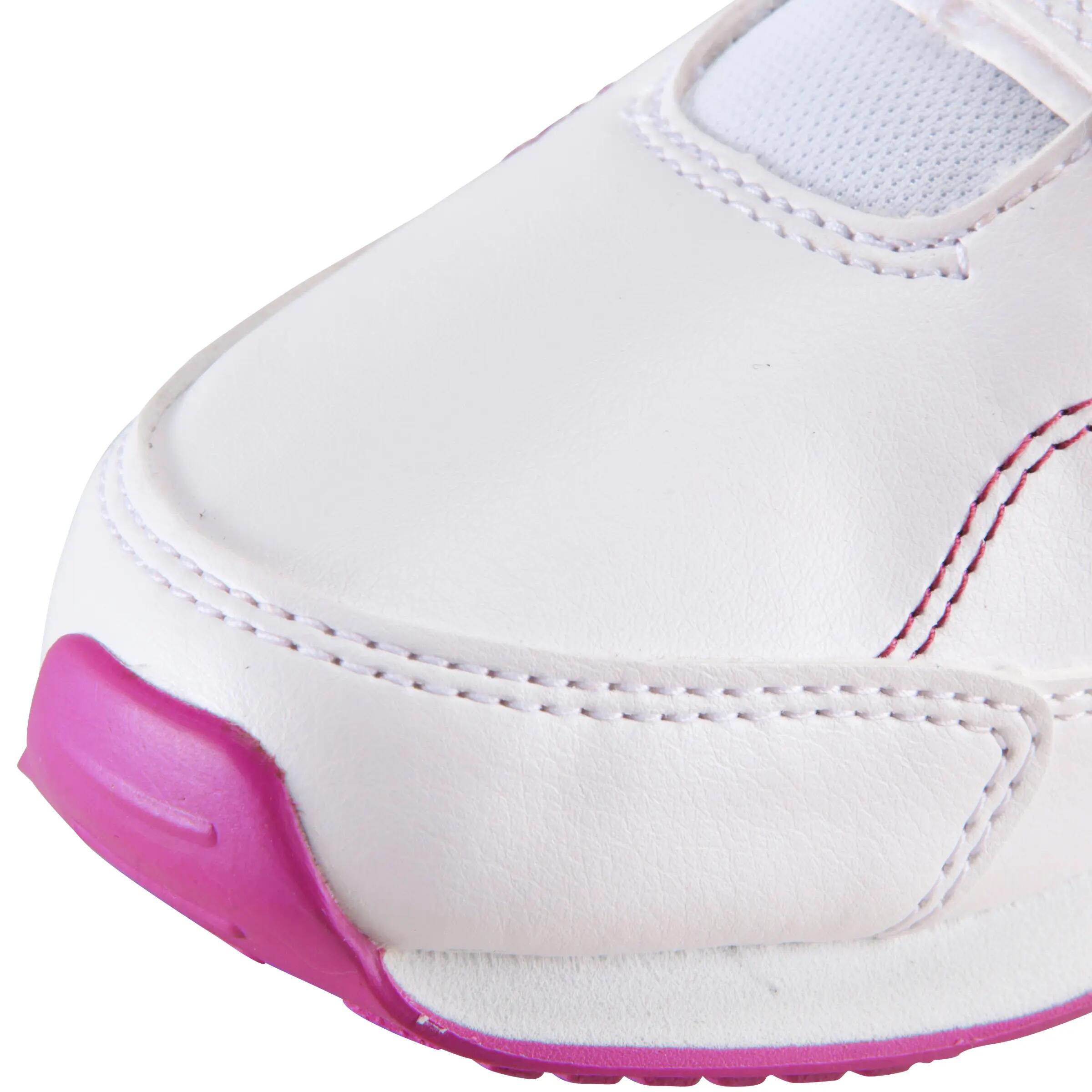 Skuli children's walking and school sports shoes - white/pink 15/17