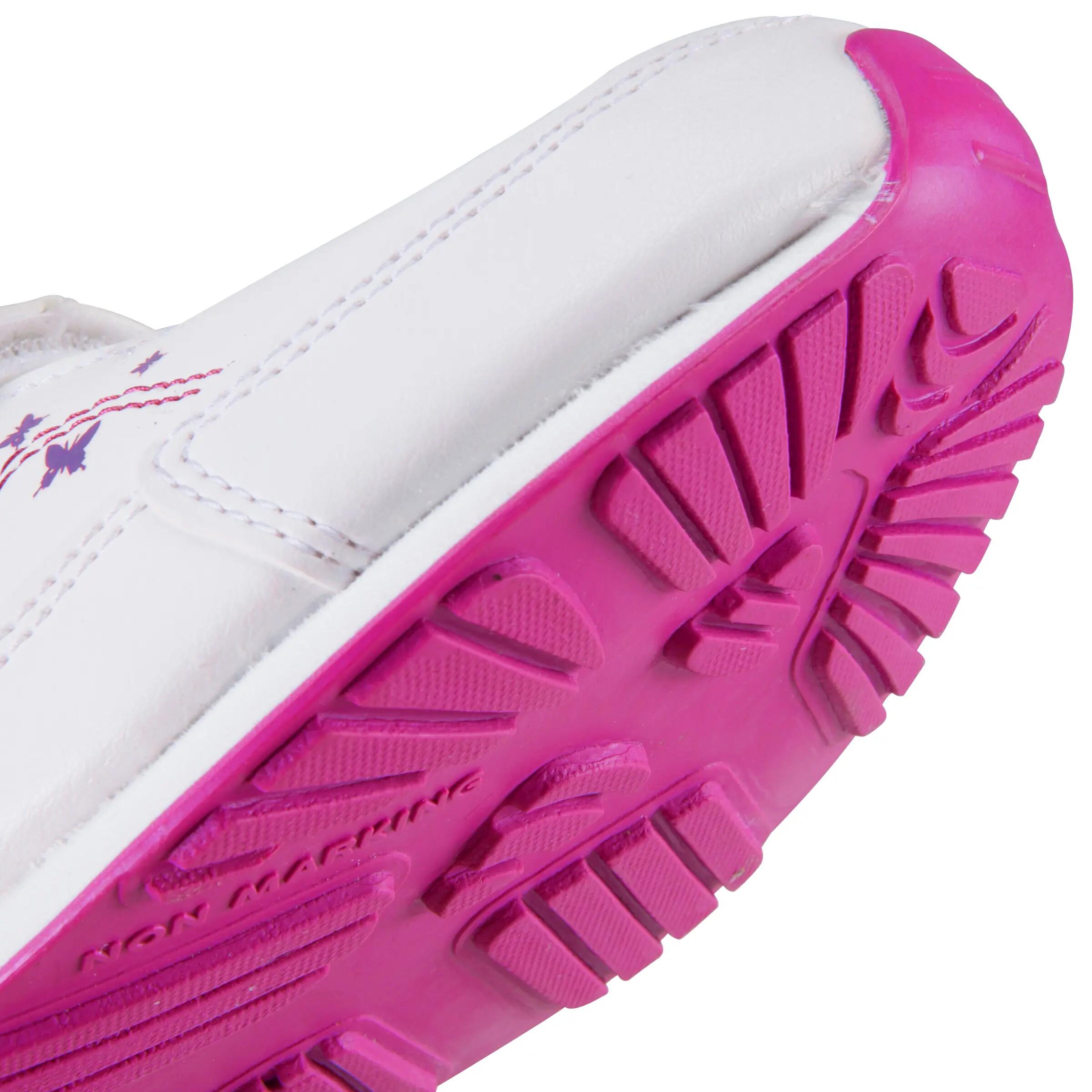 Skuli children's walking and school sports shoes - white/pink 13/17