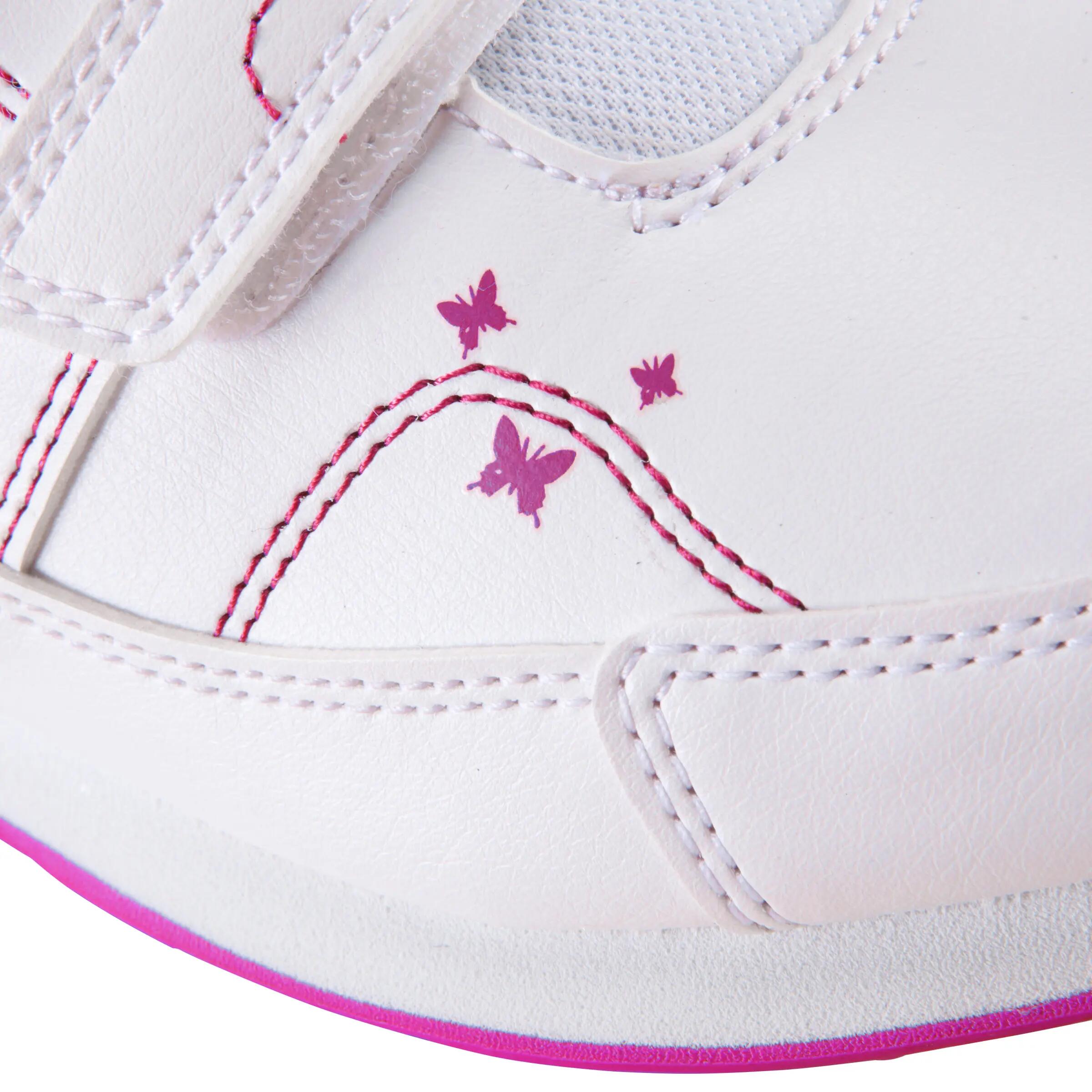 Skuli children's walking and school sports shoes - white/pink 9/17