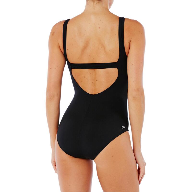 Maillot de bain de natation femme 1 pièce Heva+ noir