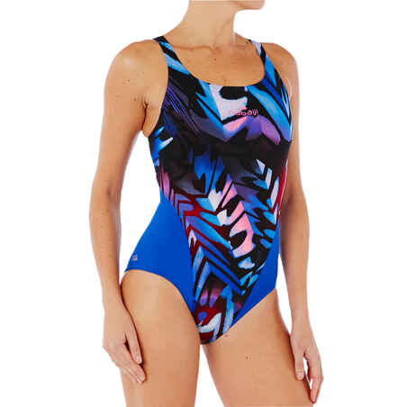 Maillot de bain de natation une pièce femme résistant au chlore Kamiye rose