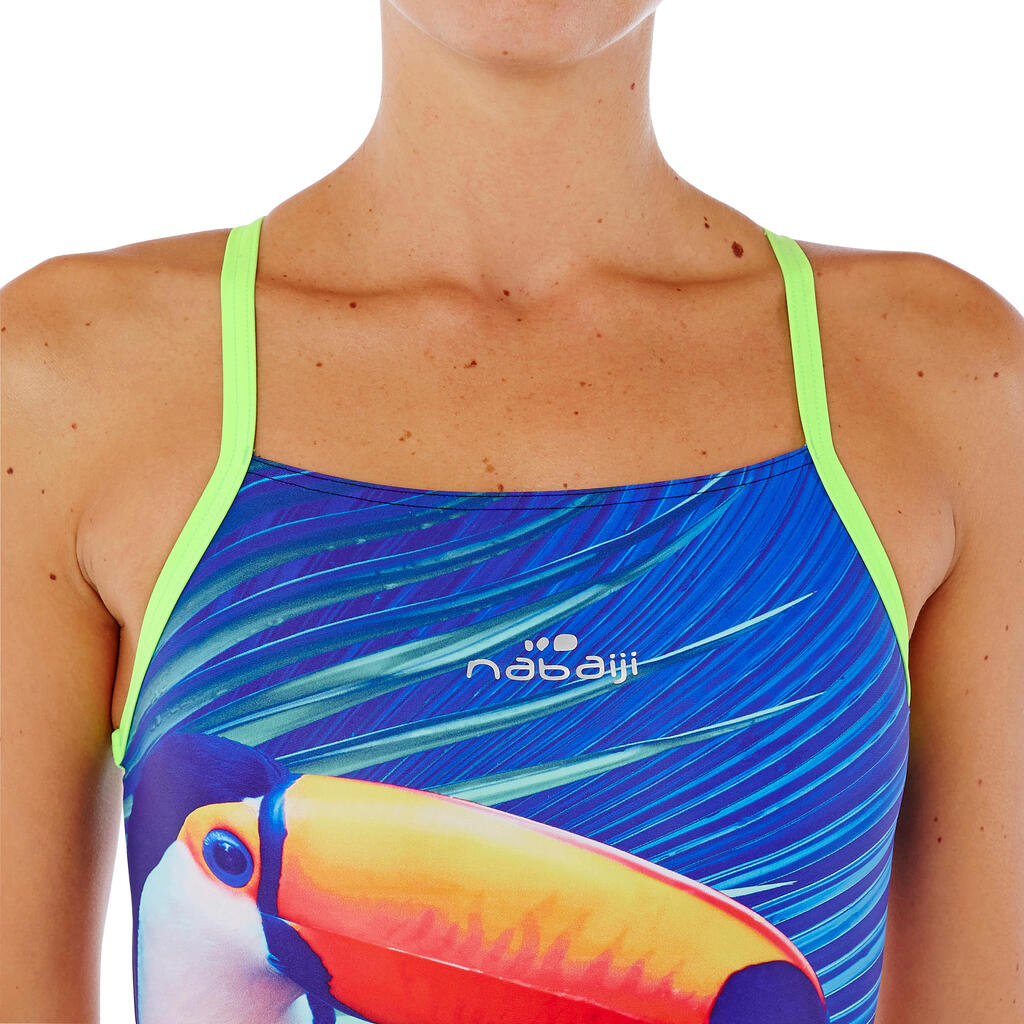 Lidia Women's Chlorine Resistant One-Piece Swimsuit - Toucan