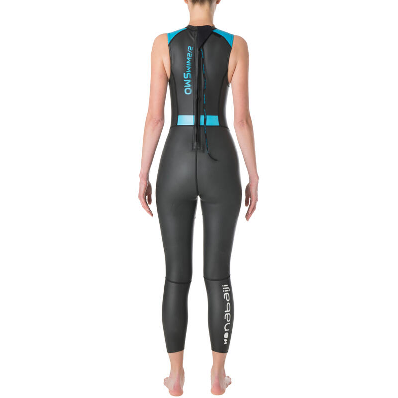 COMBINAISON NATATION EAU LIBRE NÉOPRÈNE FEMME SANS MANCHE OWS 500 2/2 mm Nabaiji Decathlon