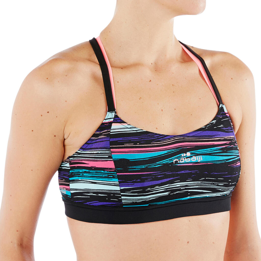 Meg Aquafitness & Aquabiking Crop Top - Stri Black