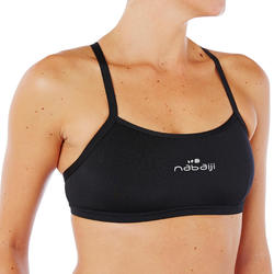 Brassière de natation femme ultra résistante au chlore Jade noir