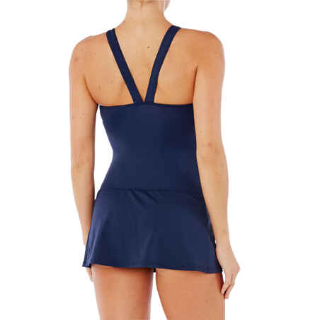 Vega Women's One-Piece Skirt Swimsuit - Kal Blue