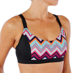 Haut de maillot de bain de natation femme Vega Evro noir vert