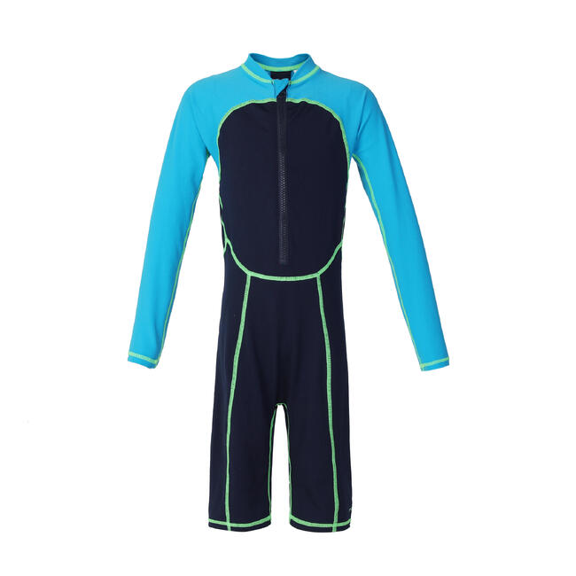 Boys swimming costume half sleeve half legs Blue