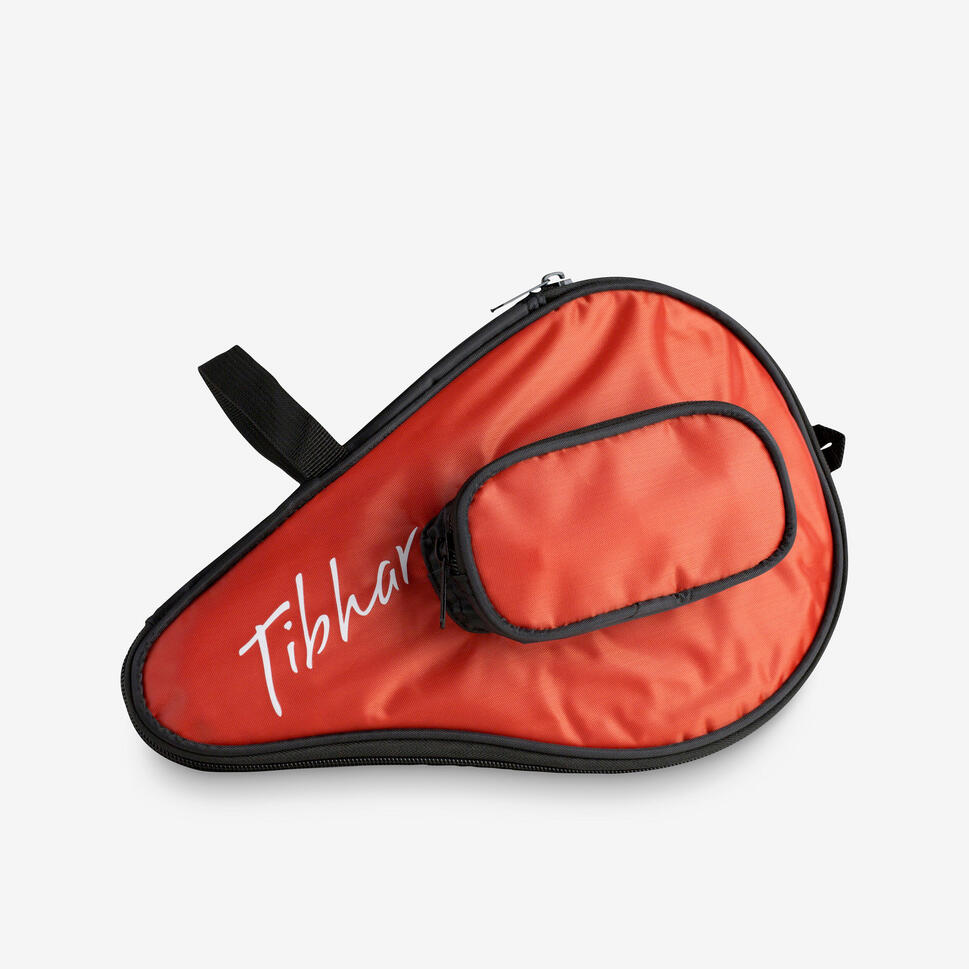Table Tennis Square Bat Cover Red TIBHAR Decathlon