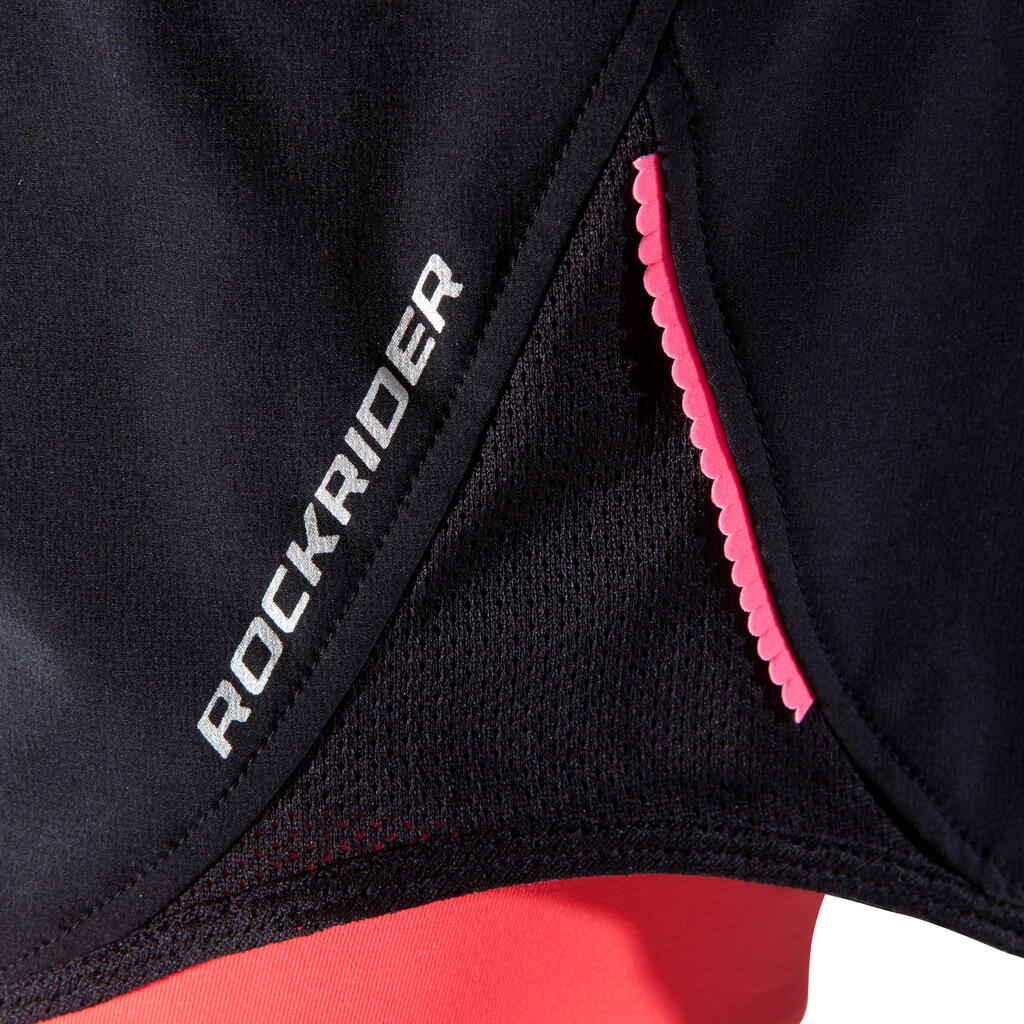 500 Women's Mountain Bike Shorts - Black/Pink