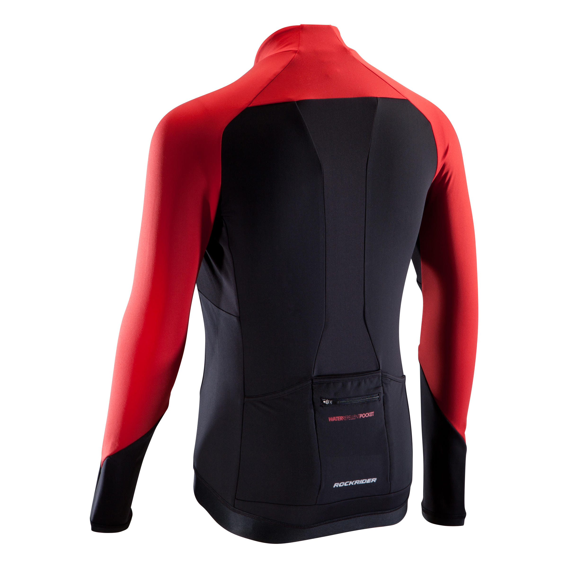 

Long-Sleeved XC Mountain Bike Jersey - Black/Red -  By ROCKRIDER | Decathlon