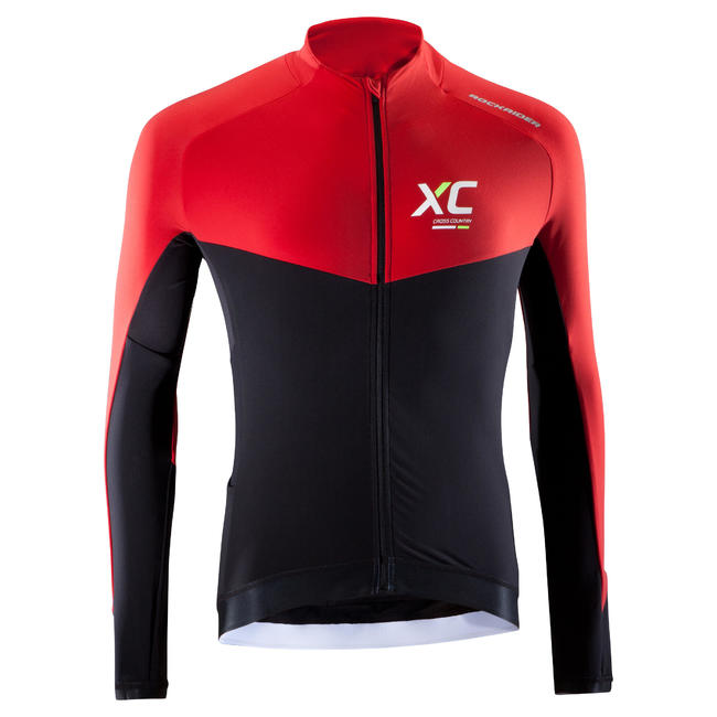 LongSleeved XC Mountain Bike Jersey Black/Red