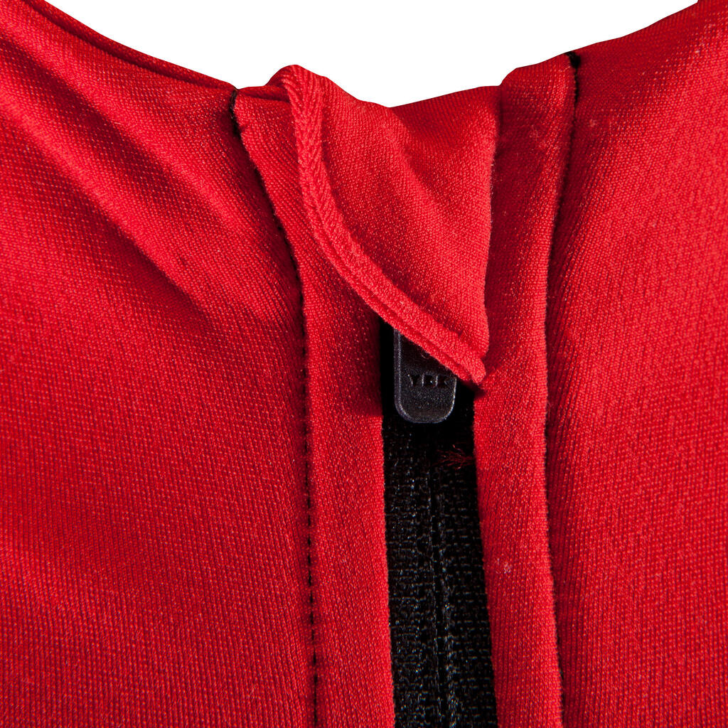 MTB-Trikot XC langarm Herren schwarz/rot