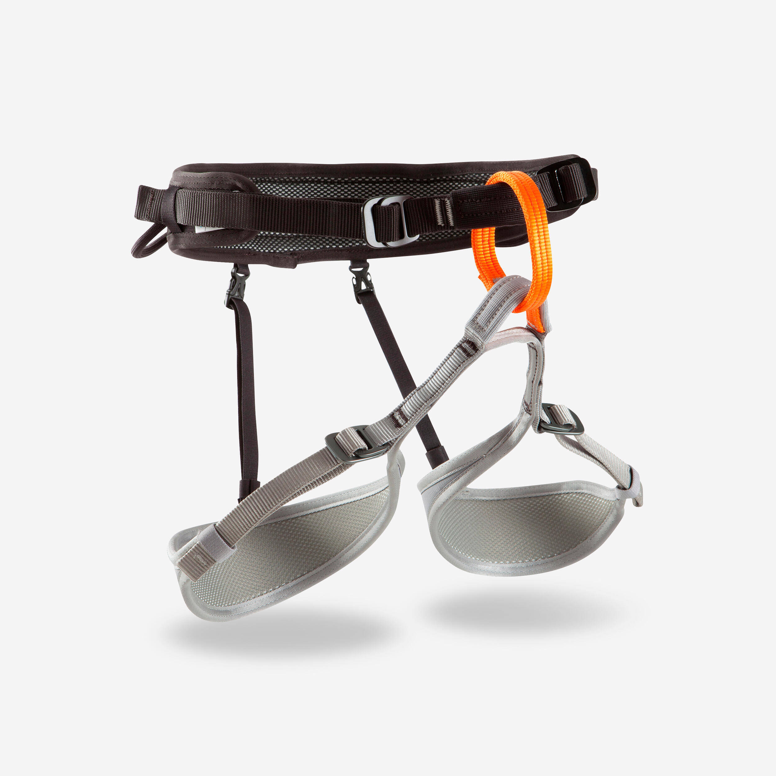 CLIMBING AND MOUNTAINEERING HARNESS - ROCK BLACK GREY -  1