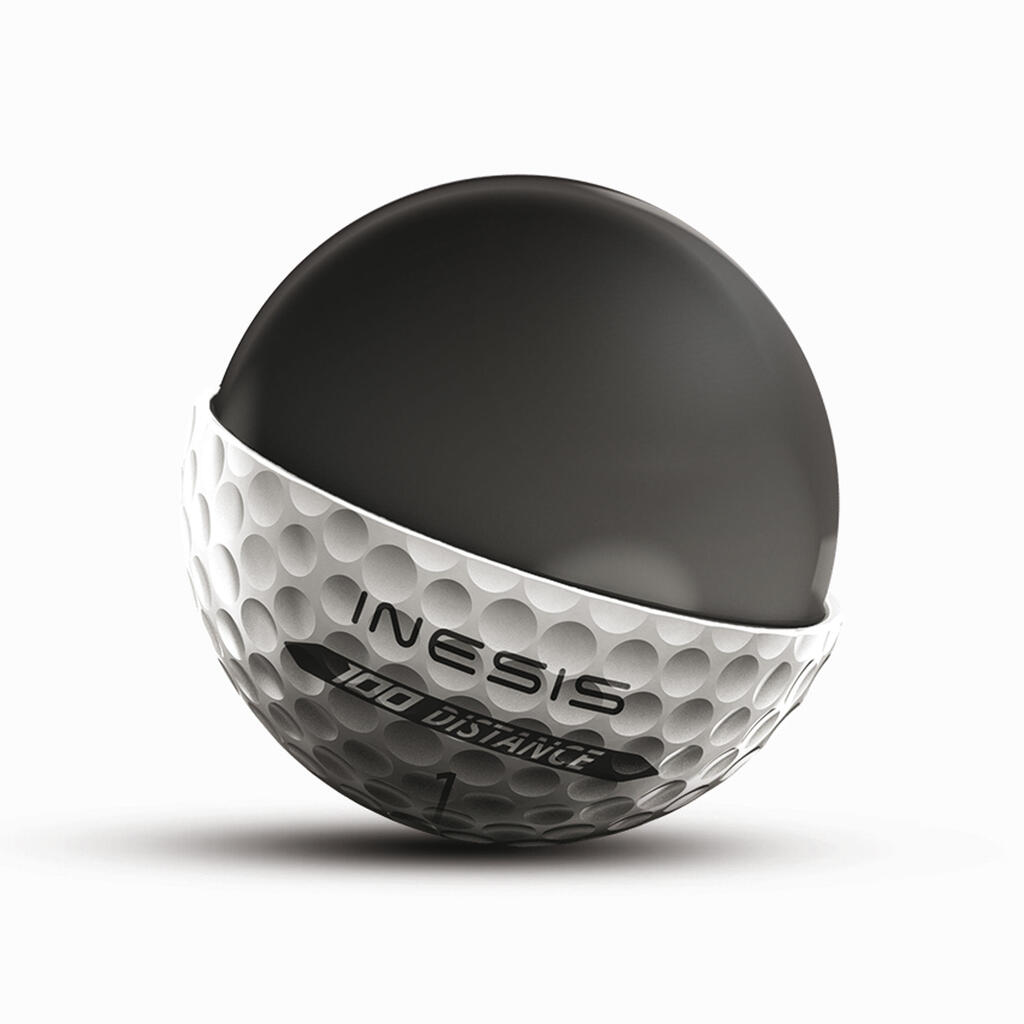 Balles golf x12 - INESIS Distance 100 jaune