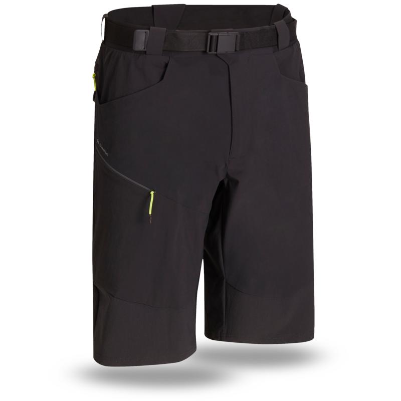 Short de randonnée montagne MH500 long homme noir Short de randonnée montagne MH500 long homme noir