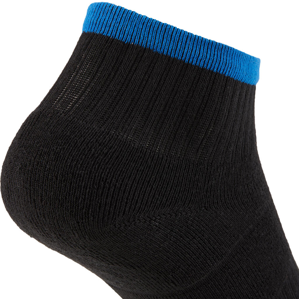 RS 500 Adult Mid Sports Socks 4-Pack - Black/Blue