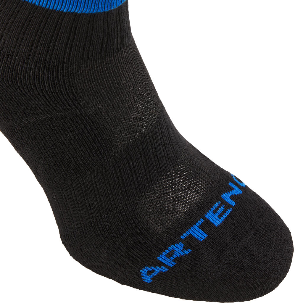 RS 500 Adult Mid Sports Socks 4-Pack - Black/Blue