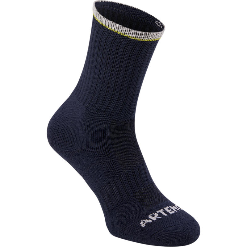 CALCETINES DE DEPORTE ADULTO LARGOS RS 500 NEGRO AMARILLO PQT. DE 3 PARES CALCETINES DE DEPORTE ADULTO LARGOS RS 500 NEGRO AMARILLO PQT. DE 3 PARES