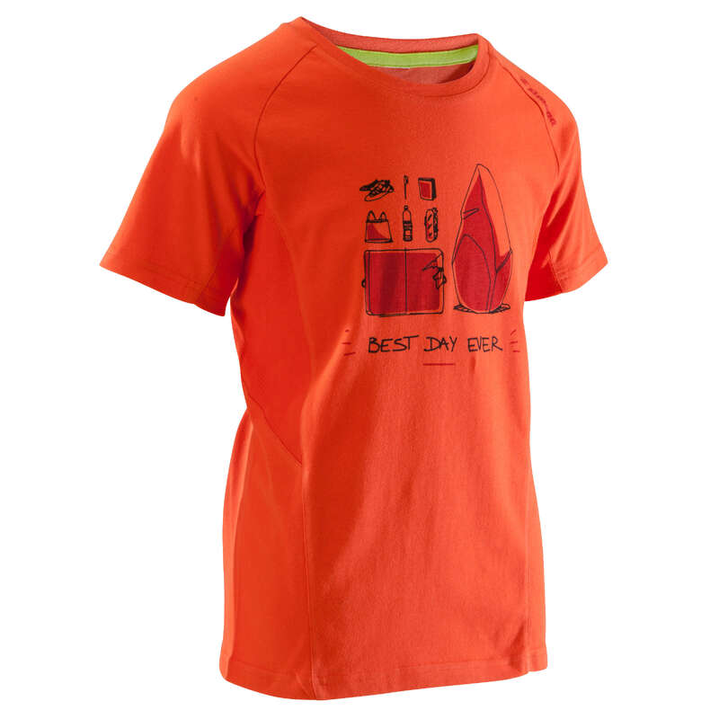 SIMOND BOY'S SHORTSLEEVED CLIMBING TSHIRT RED Decathlon
