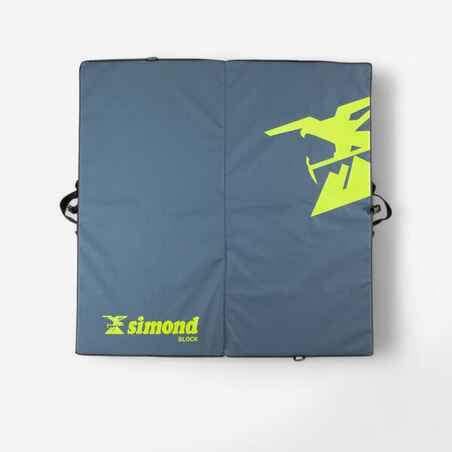 Crash pad de 1m x 1m para escalada Simond Block azul