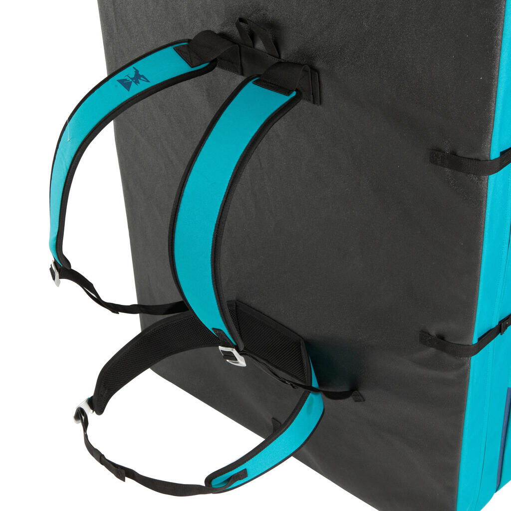 BOULDERING CRASHPAD BIG BLOCKER 1.4 M X 1.1 M - TURQUOISE