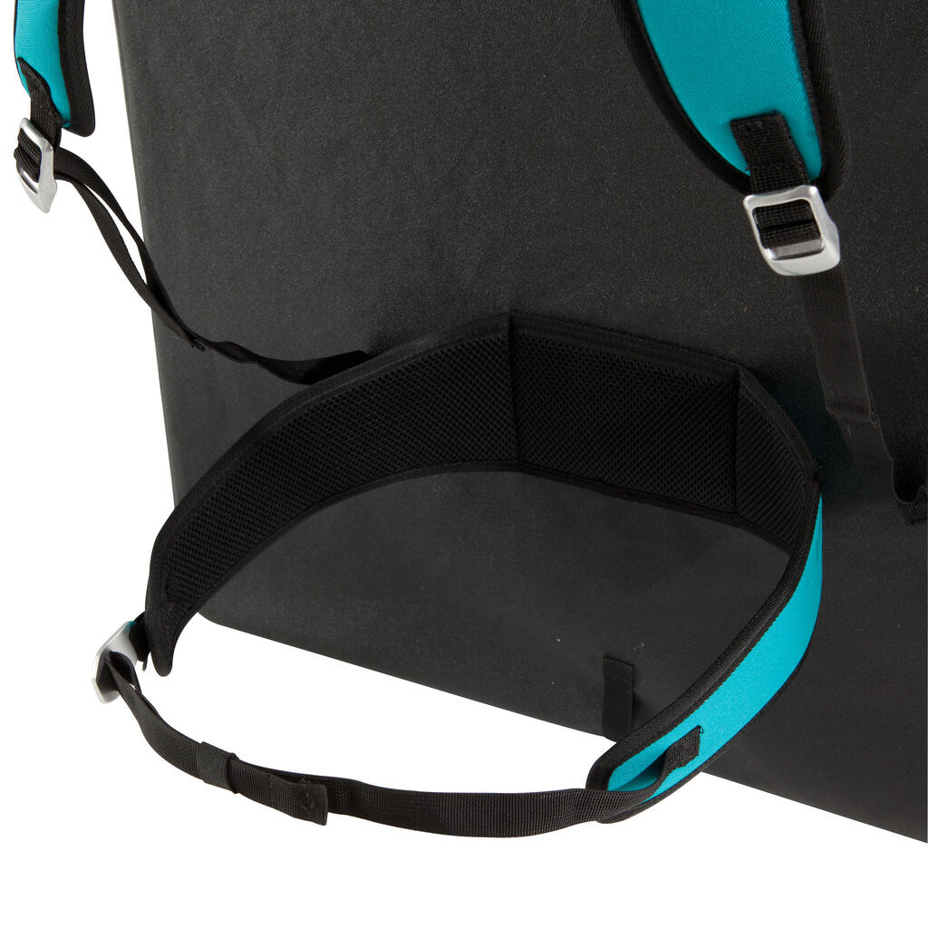 BOULDERING CRASHPAD BIG BLOCKER 1.4 M X 1.1 M - TURQUOISE