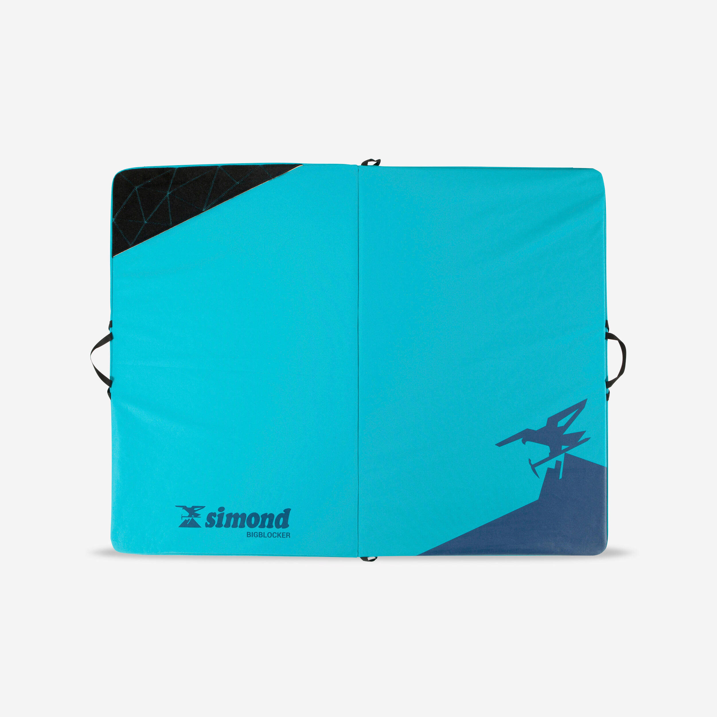 Crashpad for Bouldering & Climbing 1.4 M X 1.1 M - Turquoise -  1