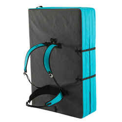 BOULDERING CRASHPAD BIG BLOCKER 1.4 M X 1.1 M - TURQUOISE