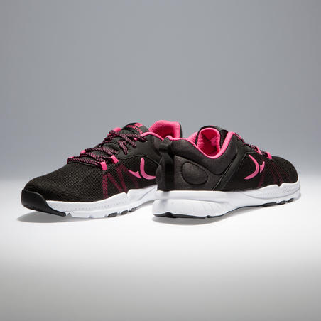 100 Sepatu Fitness Kardio Wanita - Hitam/Pink