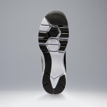 Кроссовки для фитнеса и кардиотренировок женские черно-розовые 100 W