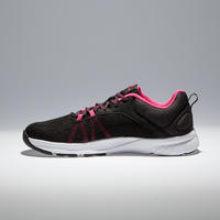 100 Women's Fitness Cardio Training Shoes - Black/Pink