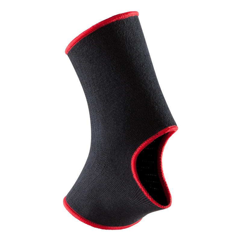 100 Combat Sports Ankle Supports - Red/Black - Decathlon