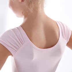 Girls' Short-Sleeved Ballet Leotard - Light Pink