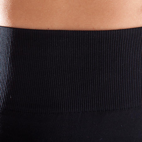 מכנסי טייץ ללא תפרים לריקוד לנשים - שחור