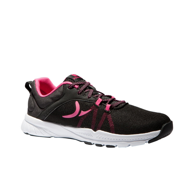 100 Sepatu Fitness Kardio Wanita - Hitam/Pink