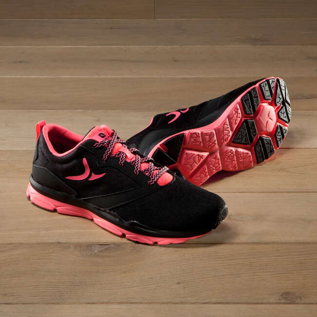 DOMYOS 500 Women's Cardio Fitness Shoes Black/Pink