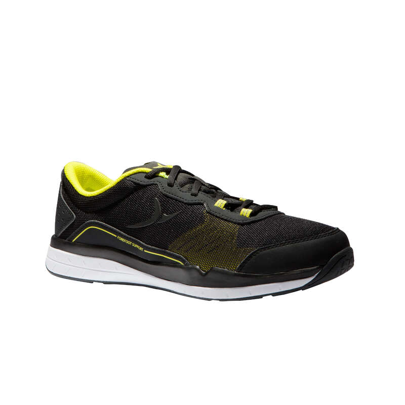 DOMYOS 500 Cardio Training Fitness Shoes - Black/Yellow...