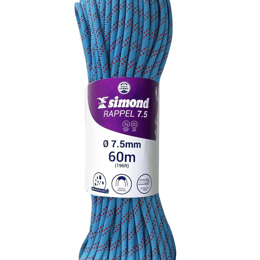 corde rappel 7.5 60m bleu simond 2018