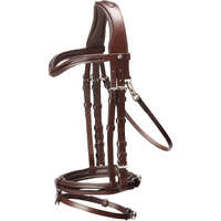 Träns 580 GLOSSY för ponny brun Ridsport - Träns 580 GLOSSY brun FOUGANZA - Hästutrustning