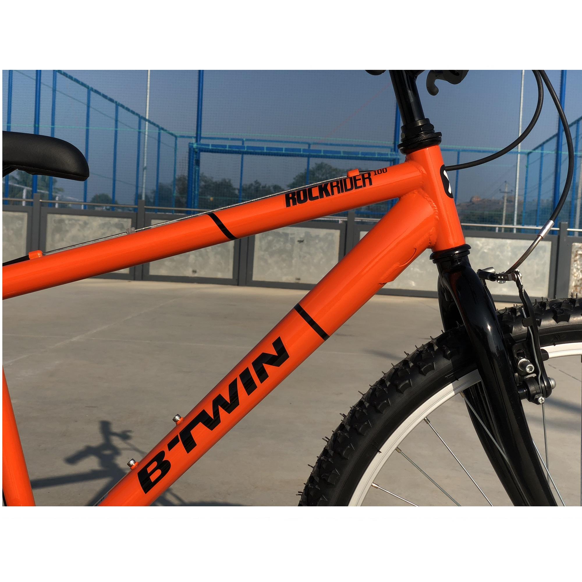 decathlon orange bike